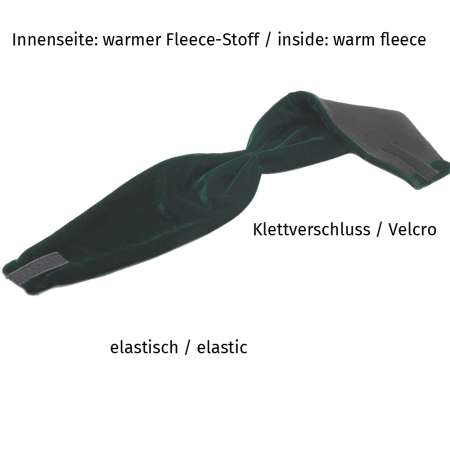 ohrenwärmer dunkelgrün vintage schlicht